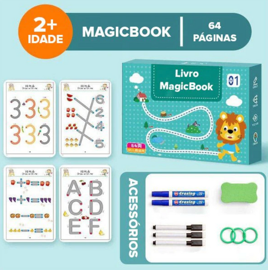 Livro Magic Book Montessoriano Reutilizável -Promoção 50% off