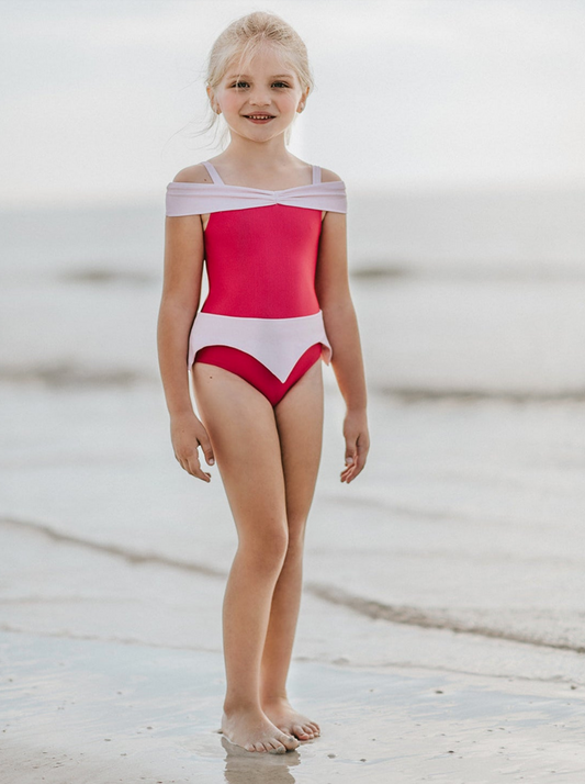 Moda Praia Maiô Aurora Bela Adormecida Disney Kids