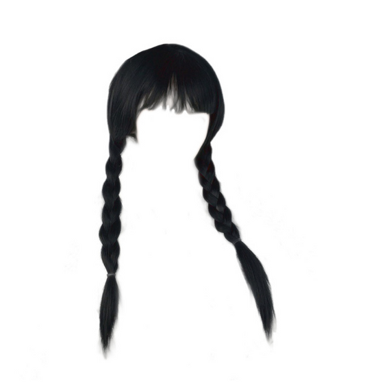 Peruca (cabelo) Wandinha Addams - trancinha