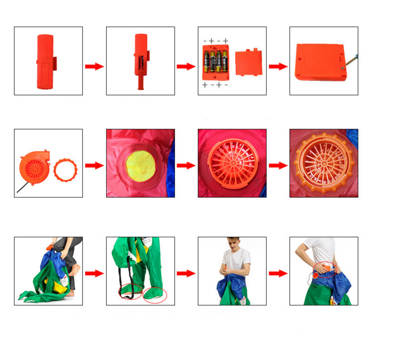 Fantasia Inflável Dinossauro Infantil