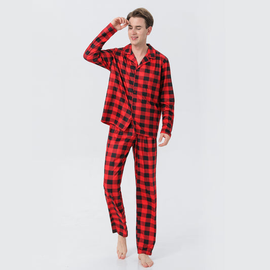 Pijama Xadrez Vermelho Natal Familiar Adulto Papai