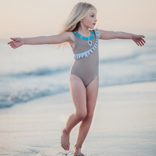 Moda Praia Maiô Pocahontas Disney Kids