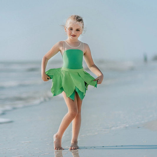 Moda Praia Conjunto Tinker Bell Sininho Fada Kids