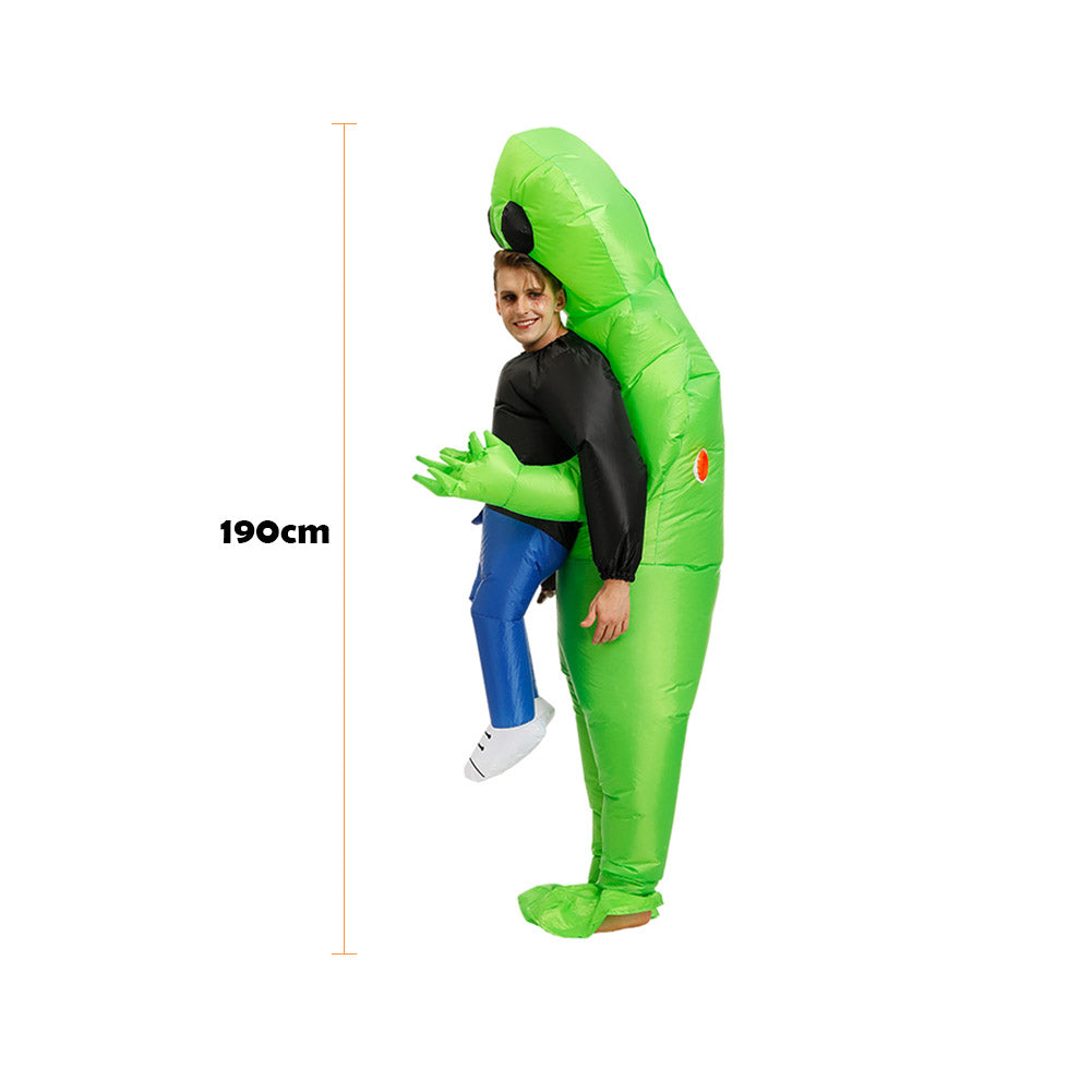 Fantasia Inflável Alienígena ET Verde Adulto