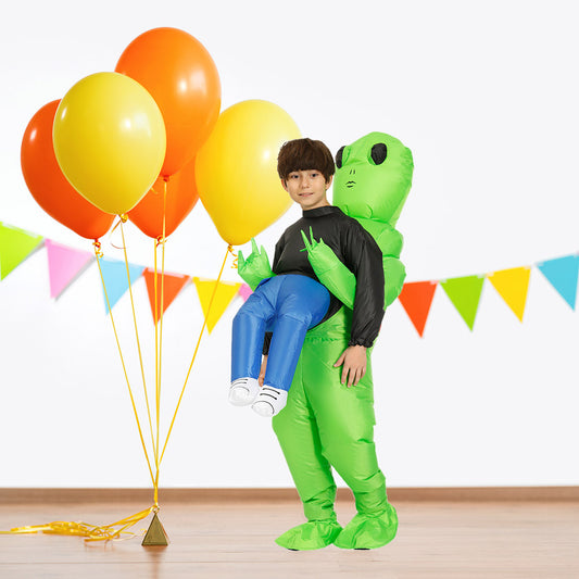 Fantasia Inflável Alienígena ET Verde Infantil