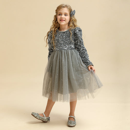 Vestido Belle Kids Prata