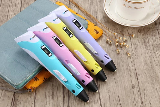 Caneta Impressora 3D Drawing Pen Filamento Abs Lcd Bivolt