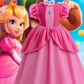 Vestido Princesa Peach Super Mario Bros Luxo