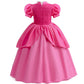 Vestido Princesa Peach Super Mario Bros Luxo