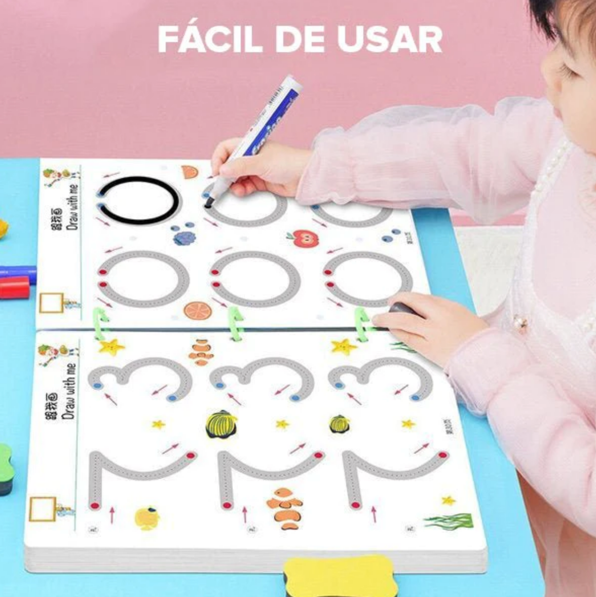 Livro Magic Book Montessoriano Reutilizável -Promoção 50% off