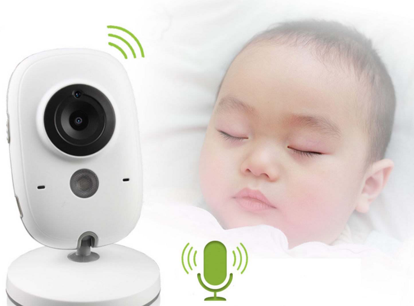 Babá eletrônica Top Tech com voz, visão noturna, controle de temperatura - taktark