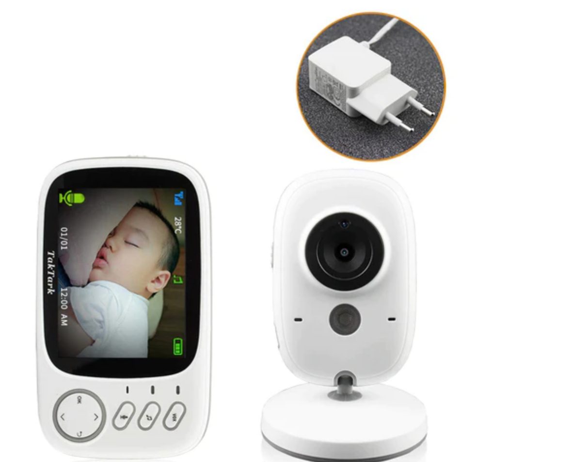 Babá eletrônica Top Tech com voz, visão noturna, controle de temperatura - taktark