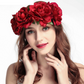Acessório Flores Vermelhas Cabelo (Halloween Esqueleto)