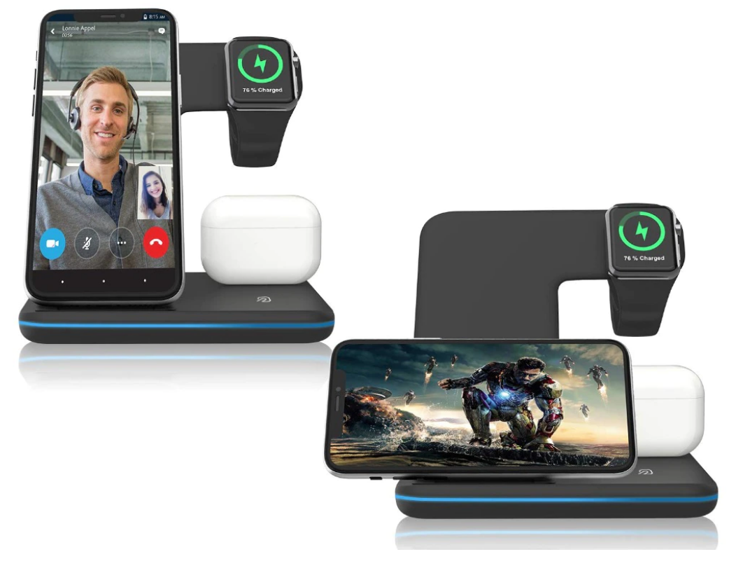 Base de carregamento 4 em 1 sem fio - Super Charger