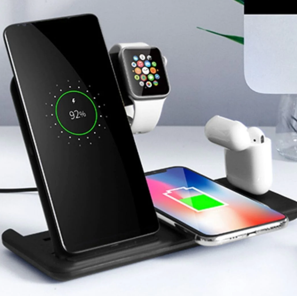 Base de carregamento 4 em 1 sem fio - Super Charger