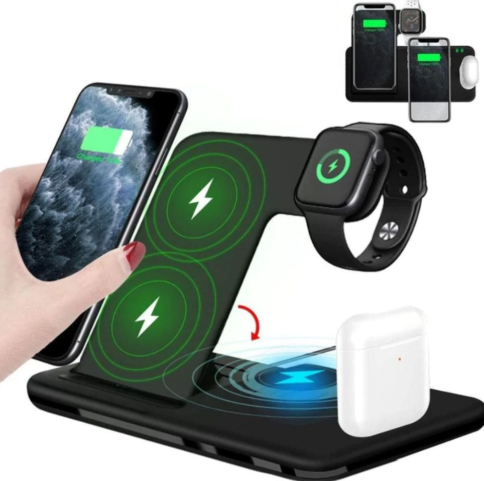 Base de carregamento 4 em 1 sem fio - Super Charger