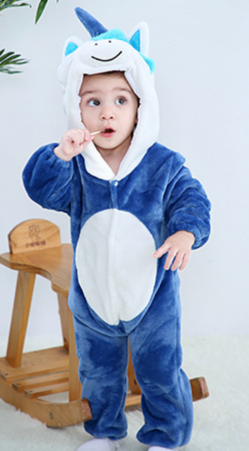 Pijama Unicórnio azul Extra Soft Bebê