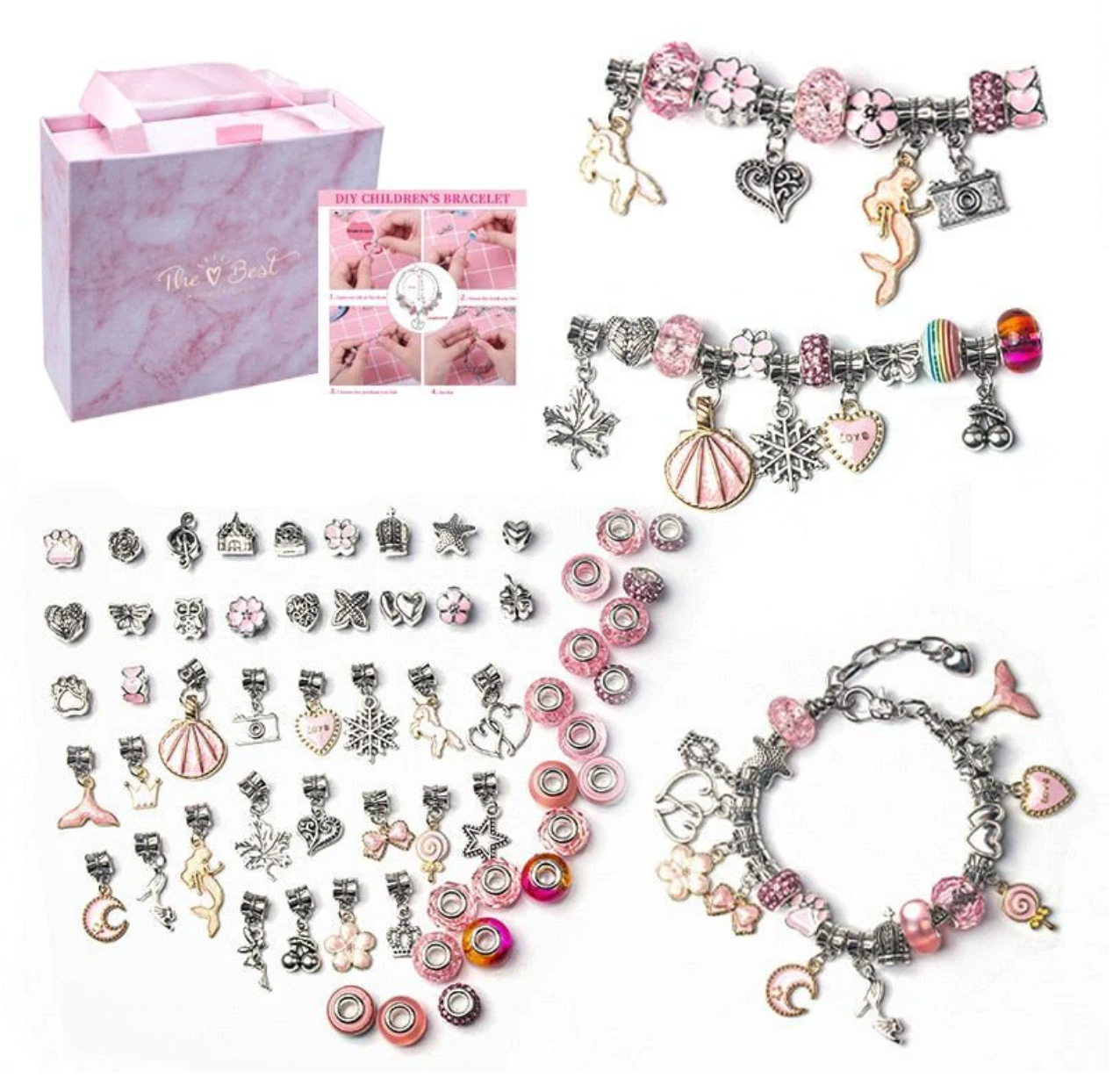 Kit DIY Pulseira 63 peças - Rainbow Creator