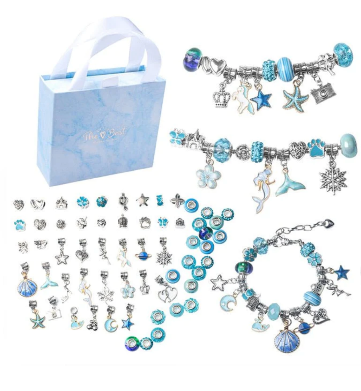 Kit DIY Pulseira 63 peças - Rainbow Creator