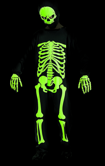 Fantasia Esqueleto Raio X Neon Brilha No Escuro (Caveira)