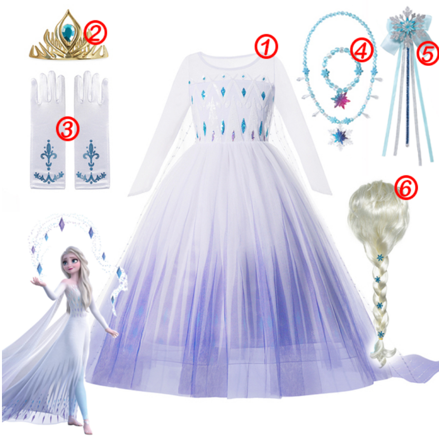 Fantasia Princesa Frozen Elsa Deluxe