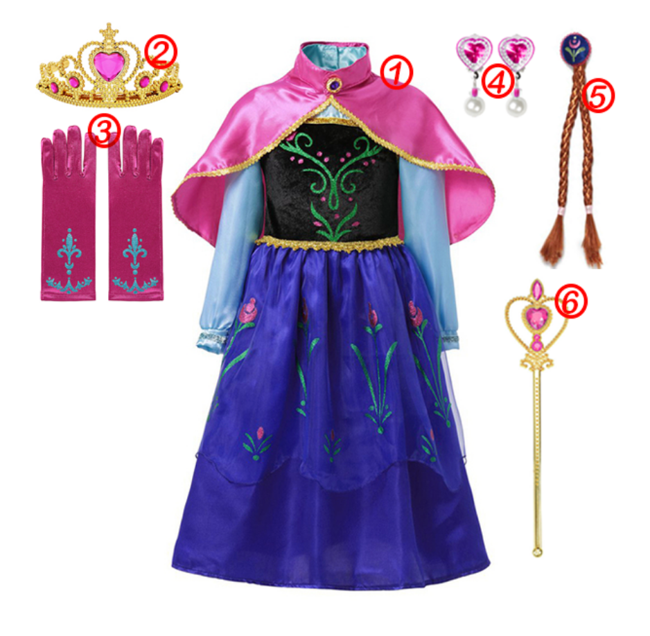 Fantasia Princesa Ana Frozen Deluxe Disney (Anna)