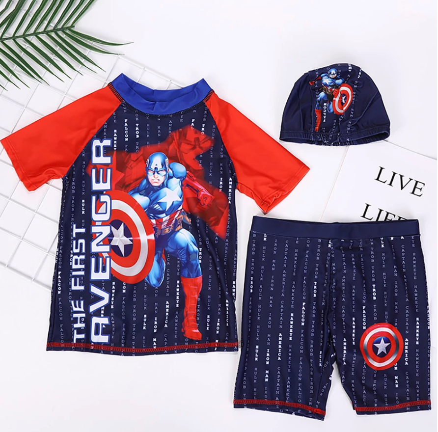 Roupa de Banho Infantil Menino Super Herois
