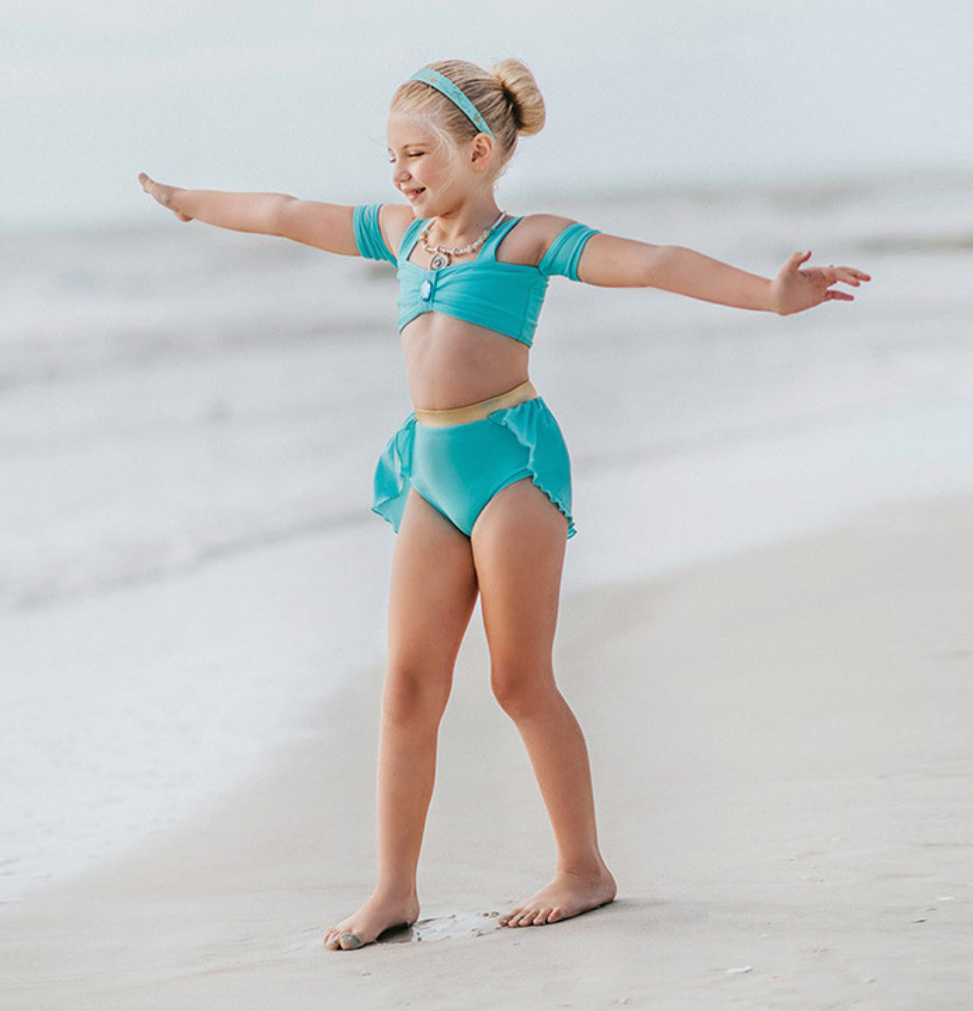 Moda Praia Conjunto Jasmine Disney Kids