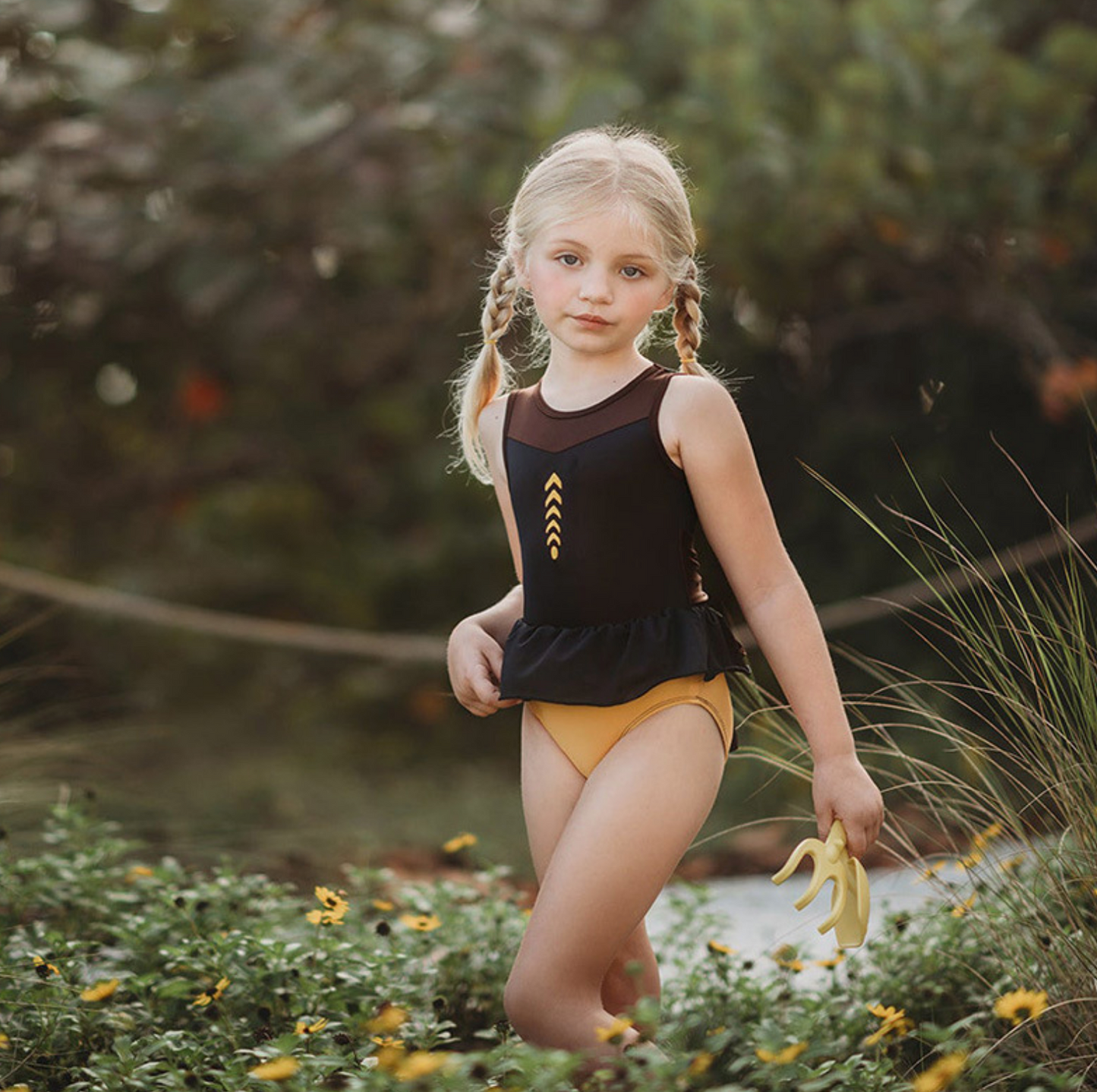 Moda Praia Conjunto Anna Frozen Disney Kids