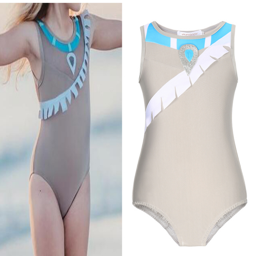 Moda Praia Maiô Pocahontas Disney Kids