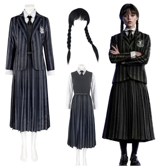 Wandinha Addams - Wednesday Uniforme Nevermore