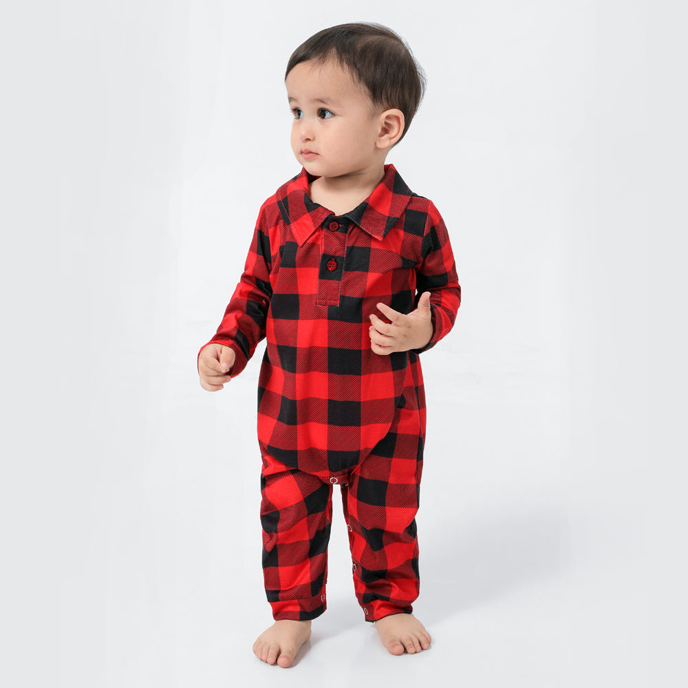 Pijama Xadrez Vermelho Natal Familiar Infantil Bebê