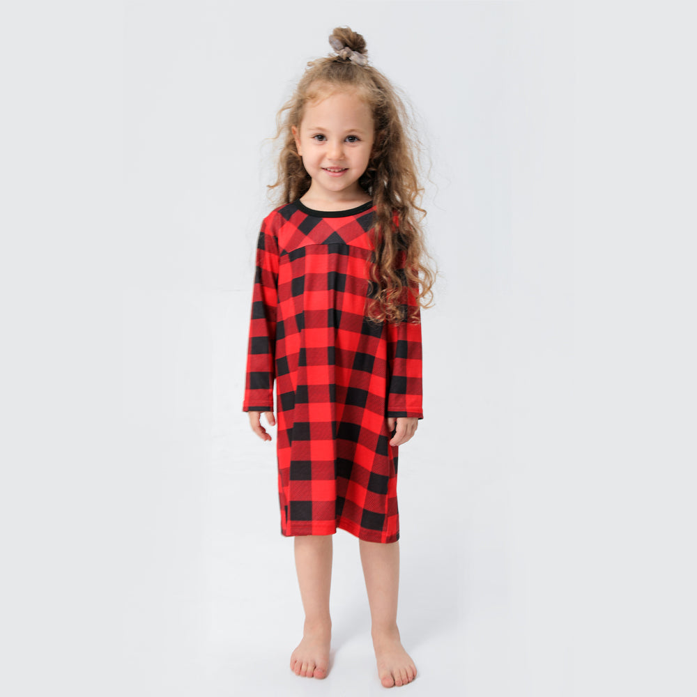 Pijama Xadrez Vermelho Natal Familiar Infantil Menina