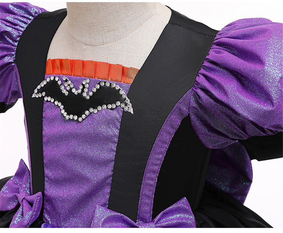 Fantasia Bruxinha com Morcego Halloween