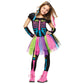Fantasia Esqueleto Rainbow Halloween Familiar Menina