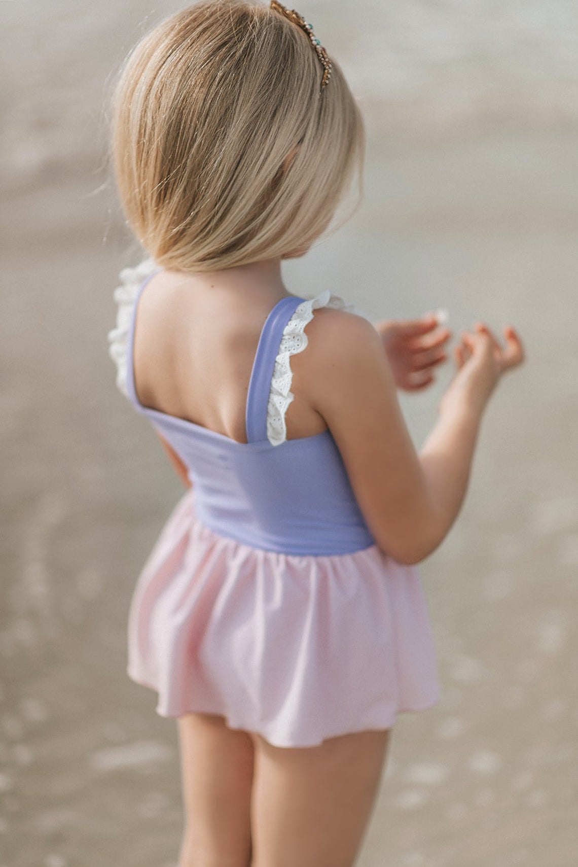 Moda Praia Maiô Rapunzel Disney Kids