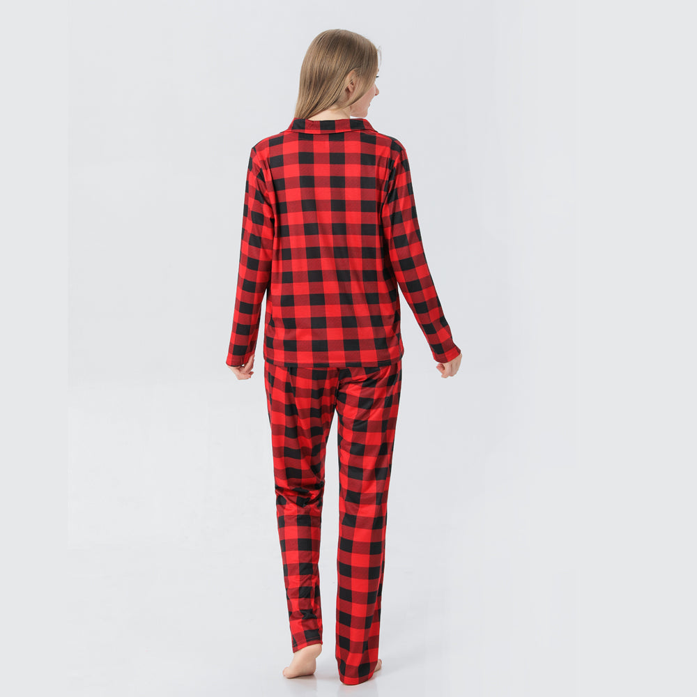 Pijama Xadrez Vermelho Natal Familiar Adulto Mamãe