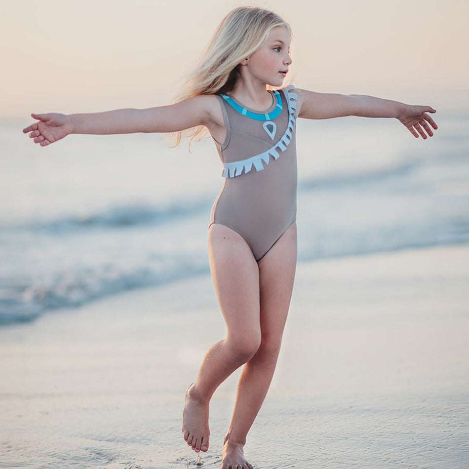 Moda Praia Maiô Pocahontas Disney Kids