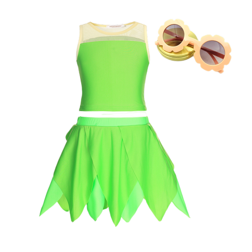 Moda Praia Conjunto Tinker Bell Sininho Fada Kids