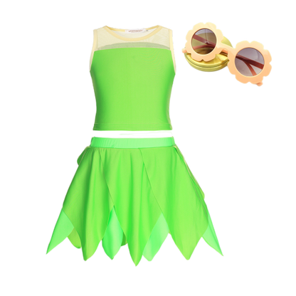 Moda Praia Conjunto Tinker Bell Sininho Fada Kids