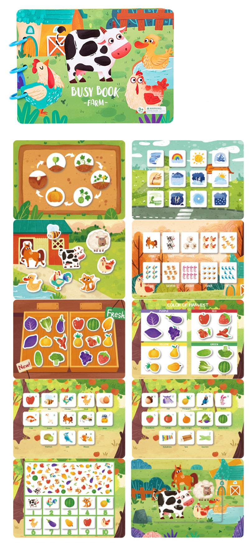 Livro Calm Book Montessoriano Reutilizável - Promoção 50% off