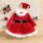 Vestido Natal Estrelado Luxo Kids