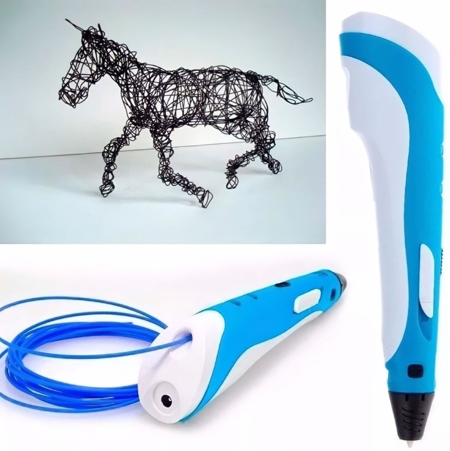 Caneta Impressora 3D Drawing Pen Filamento Abs Lcd Bivolt