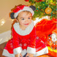 Vestido Veludo Natal Infantil Luxo