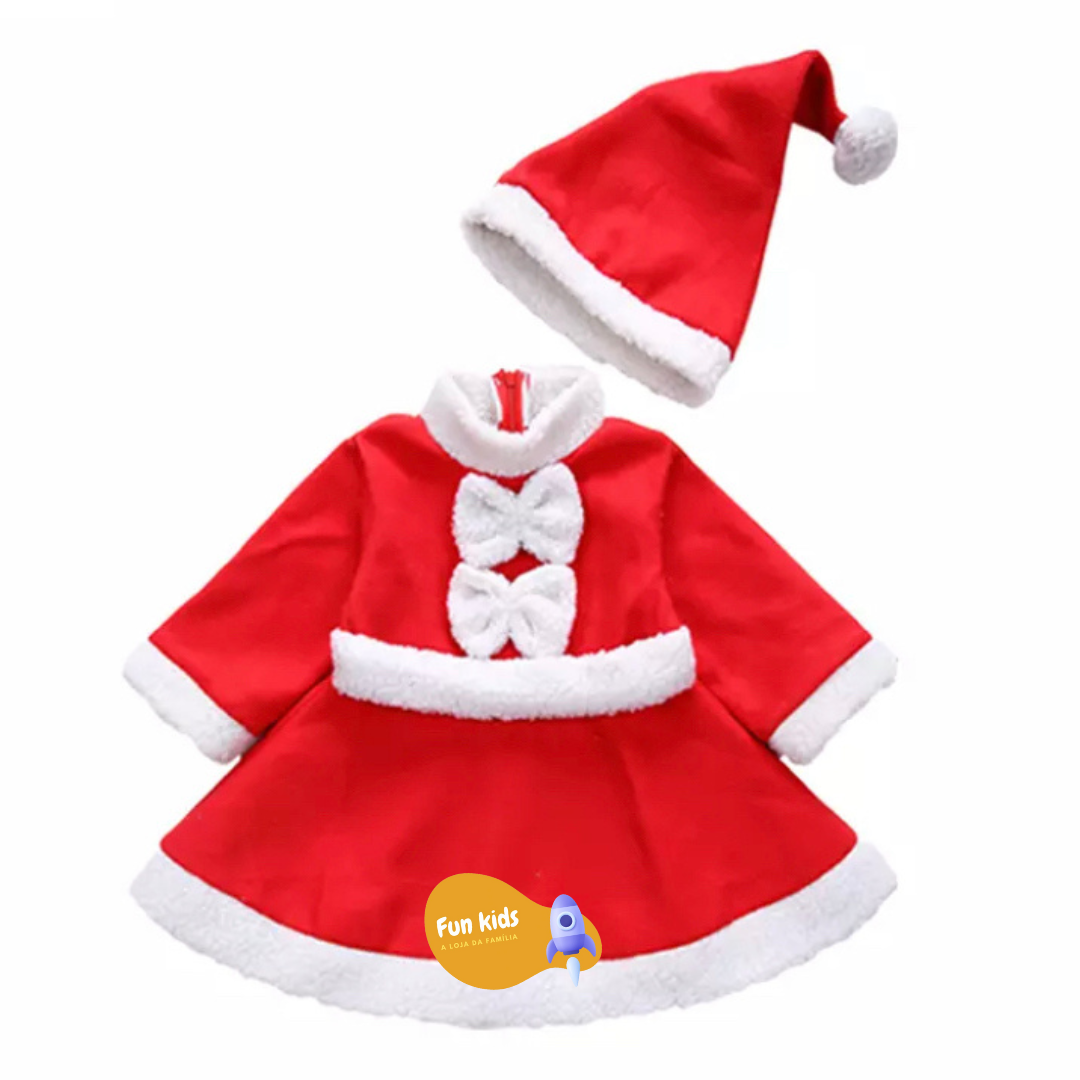 Fantasia Natal Infantil Tradicional Infantil Noel Luxo