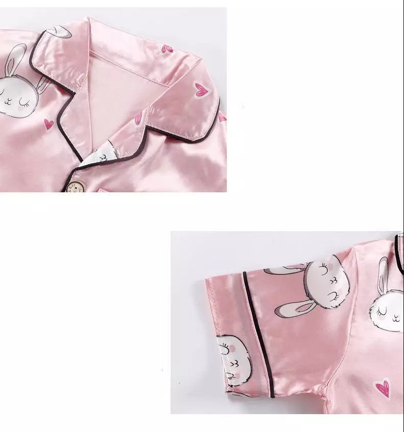 Pijama Cetim Coelhinho Infantil Feminino