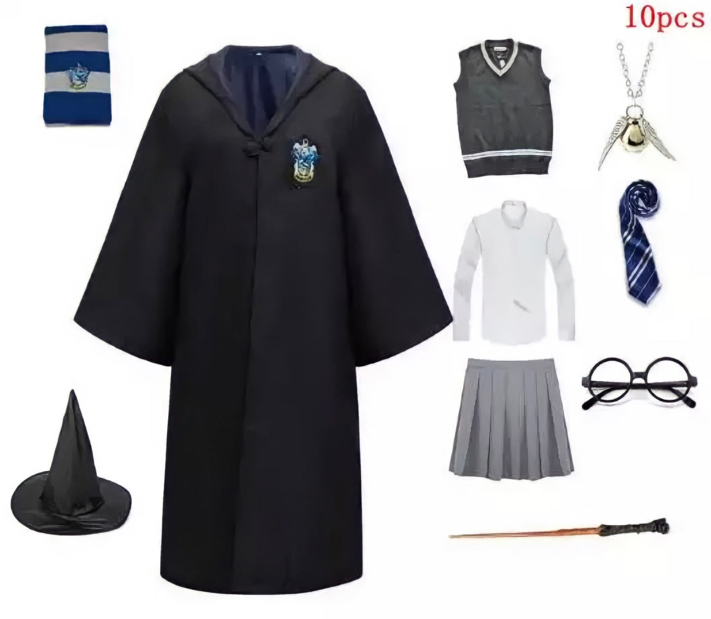 Fantasia Harry Potter Infantil Familiar Feminino Premium Completo