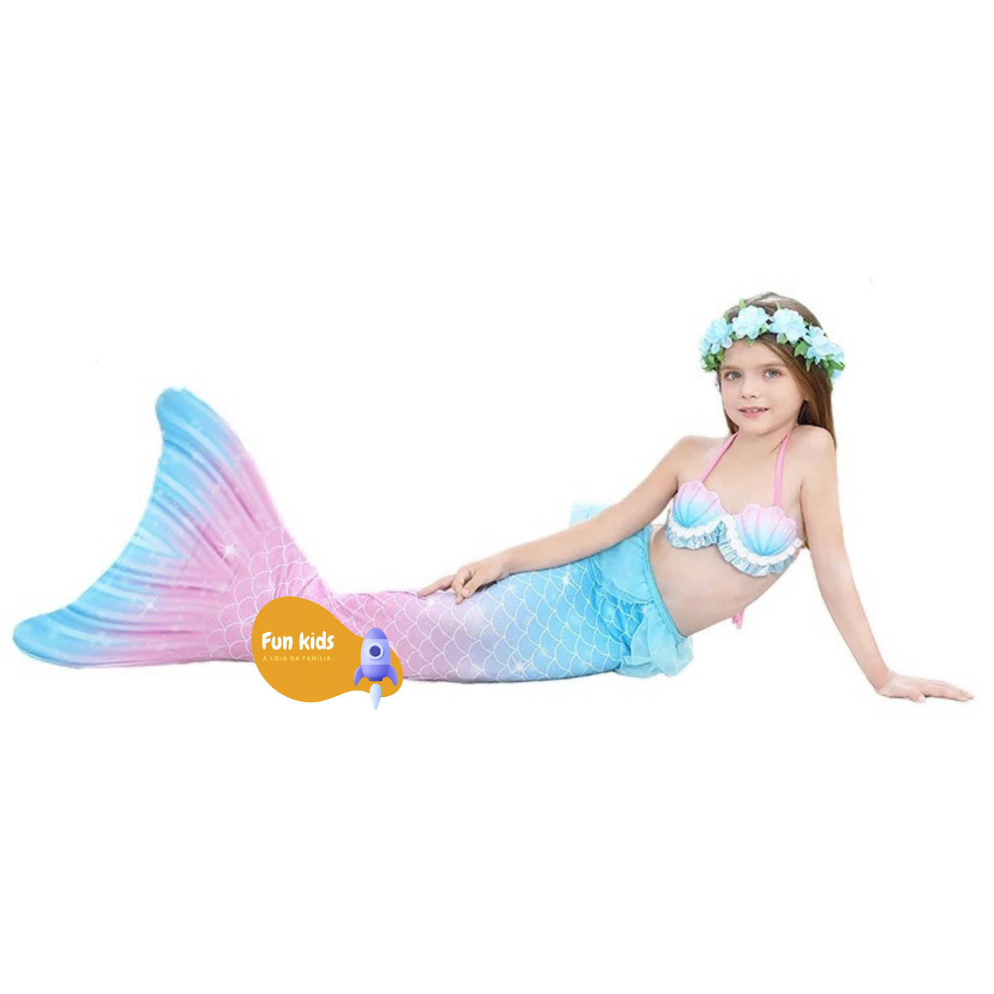 Moda Praia Biquíni Pequena Sereia Premium