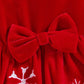 Vestido Veludo Natal Infantil Luxo