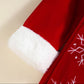 Vestido Veludo Natal Infantil Luxo